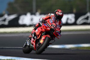 Bagnaia in pista con la Ducati