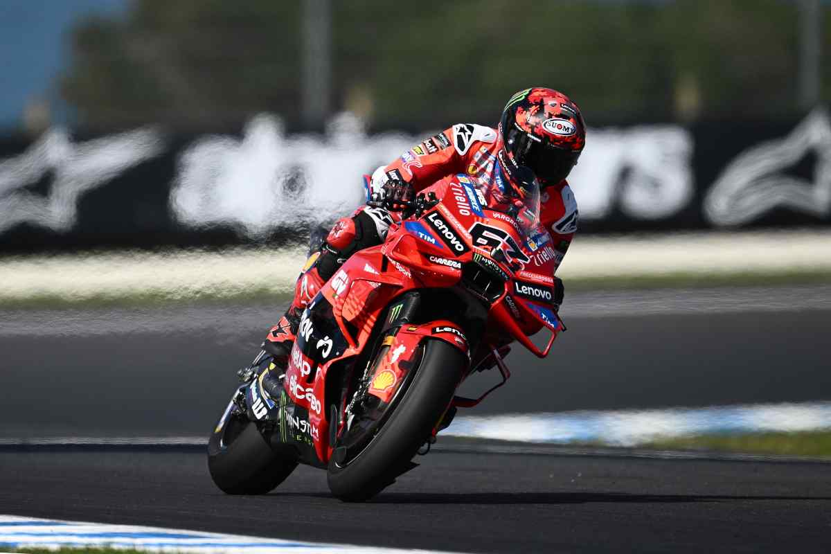 Bagnaia in pista con la Ducati