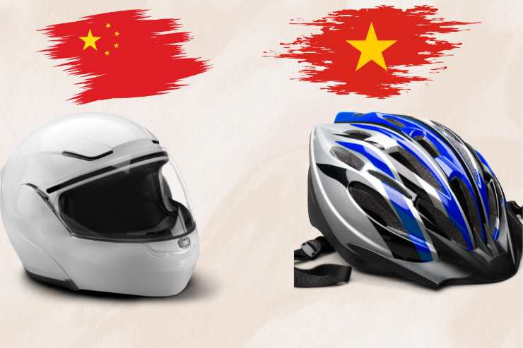 Caschi non a norma arrivano dalla Cina