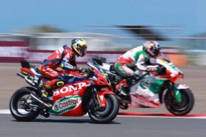 Le Honda della MotoGP in pista