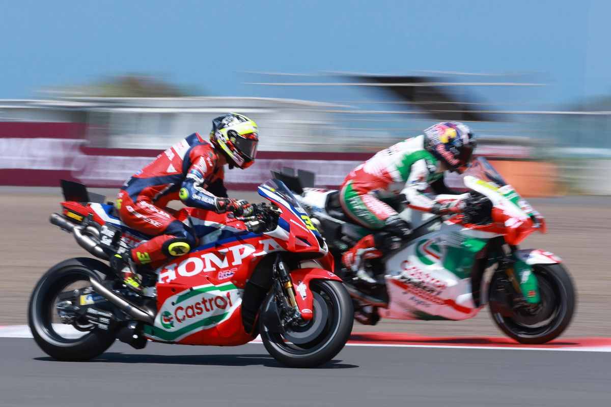 Le Honda della MotoGP in pista