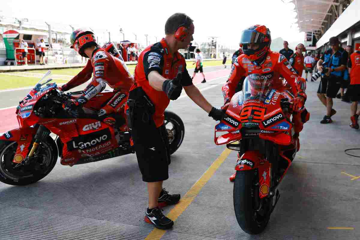 Marquez e Bagnaia in sella alla Ducati
