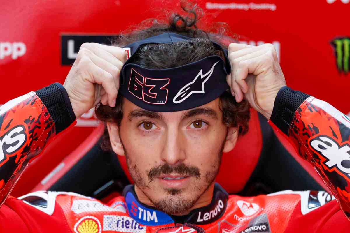 Bagnaia nel box Ducati