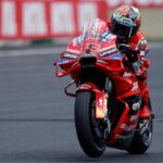 La Ducati di Marquez in pista