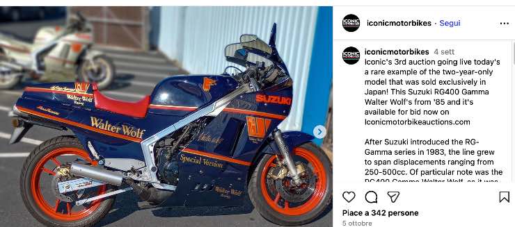 suzuki rg400 gamma walter wolf novità asta
