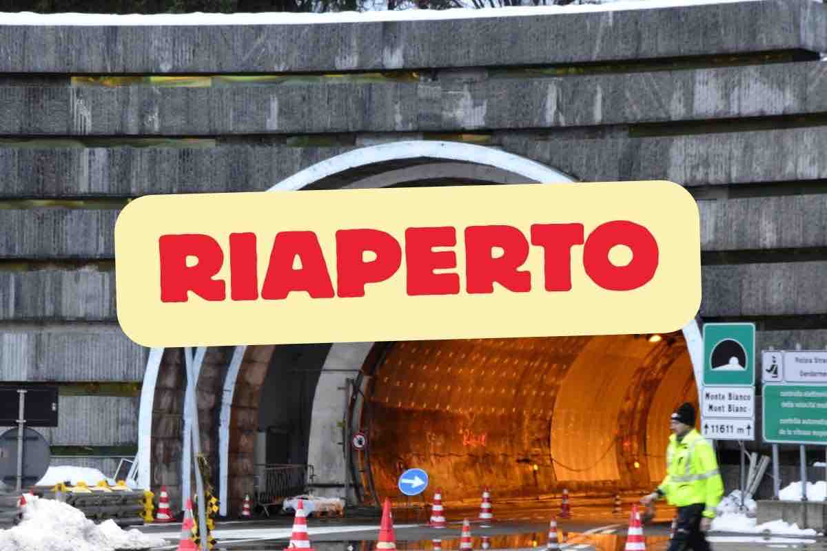 Traforo Monte Bianco tunnel riaperto